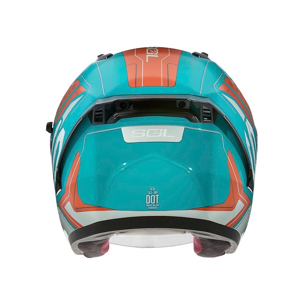 SOL SO-11P 超導體 綠/橘灰 彩繪 3/4罩式 內墨片