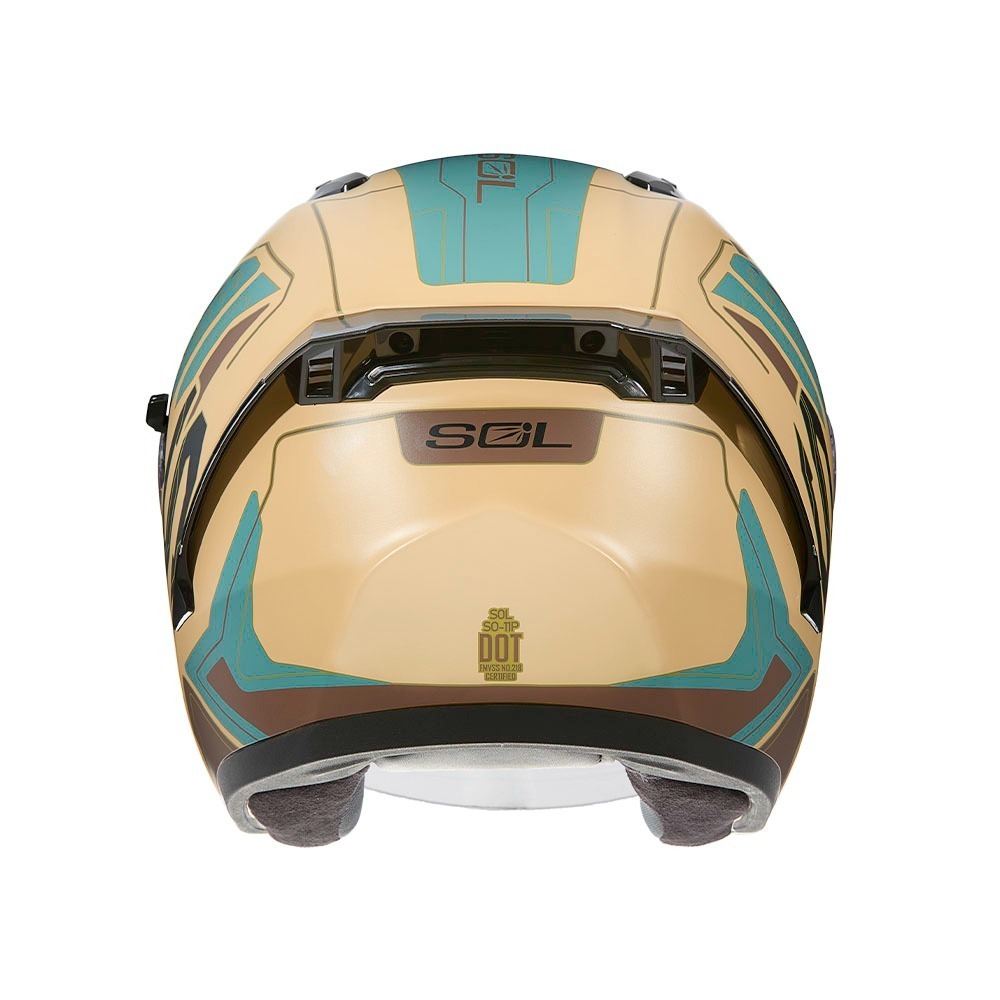 SOL SO-11P 超導體 消光沙漠黃/綠 彩繪 3/4罩式 內墨片