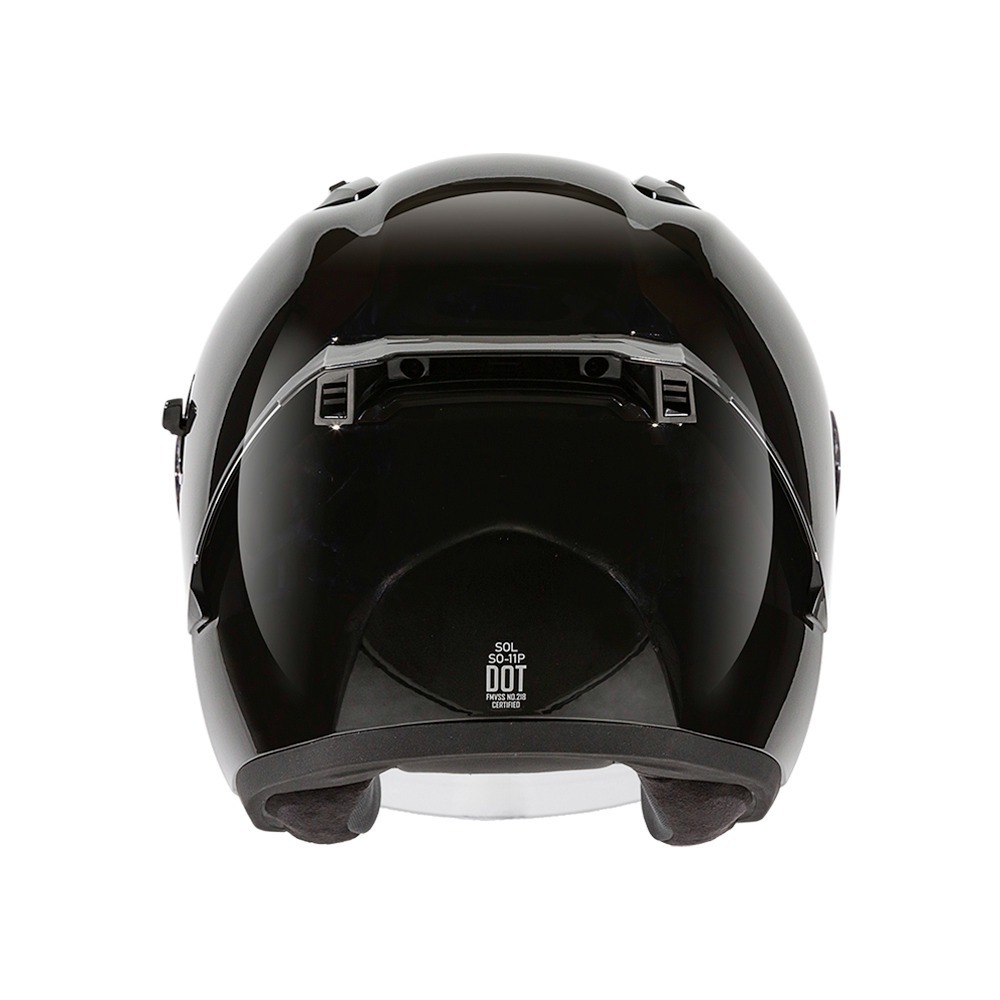 SOL SO-11P 亮光黑 素色 3/4罩式 內墨片