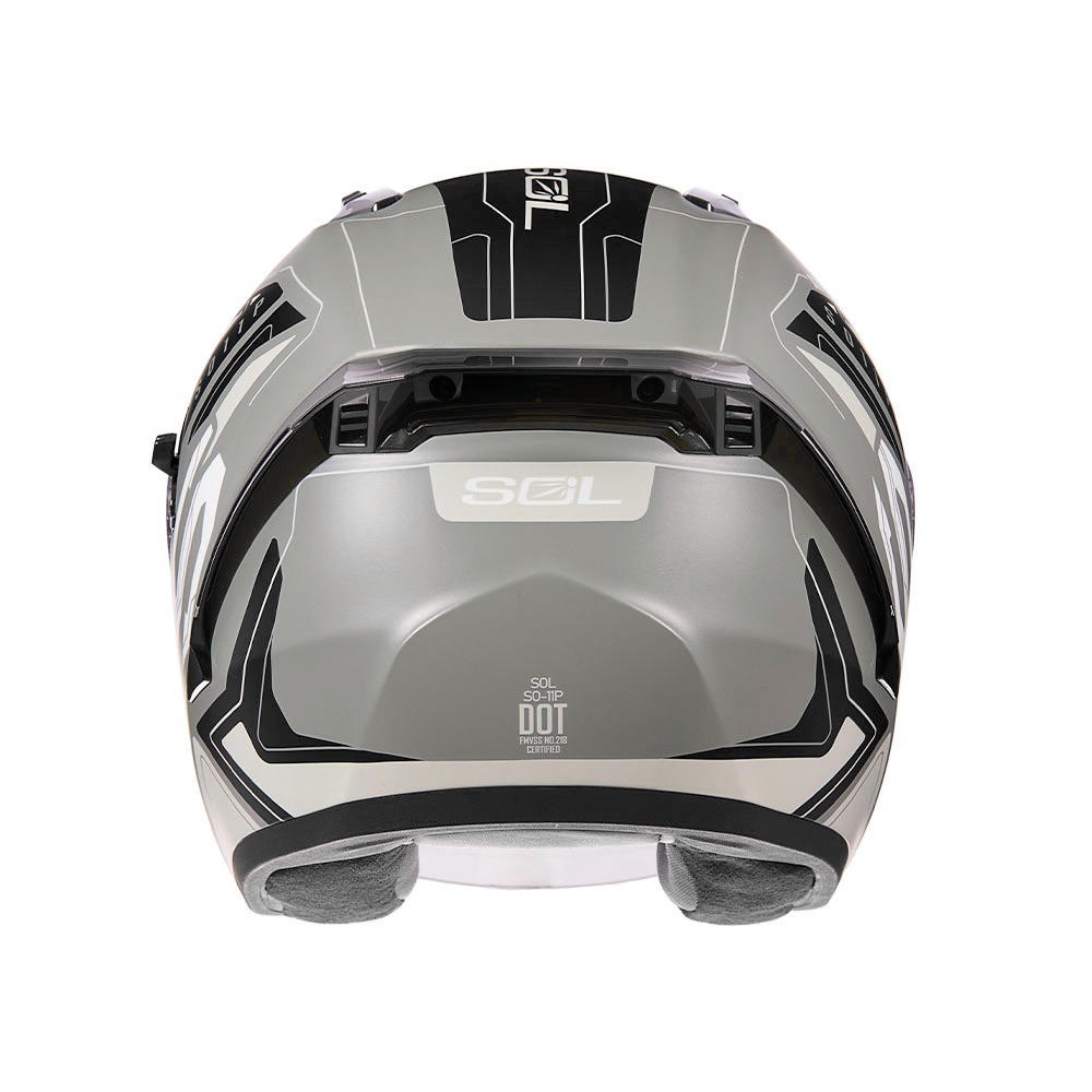 SOL SO-11P 超導體 消光灰/黑 彩繪 3/4罩式 內墨片