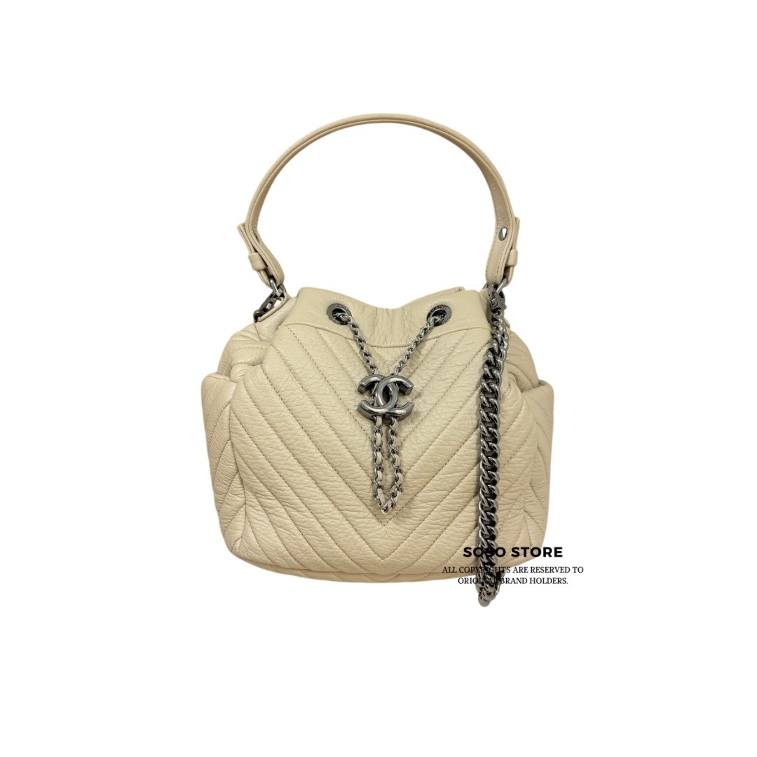 Chanel Bucket Bag - Beige / Shw