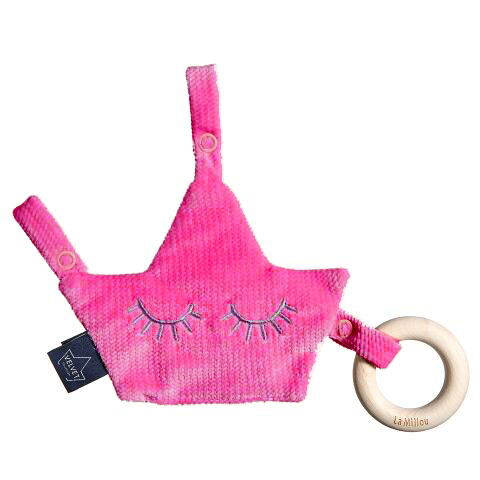 La Millou波蘭 Velvet頂級棉柔多功能安撫奶嘴帶｜舒柔桃