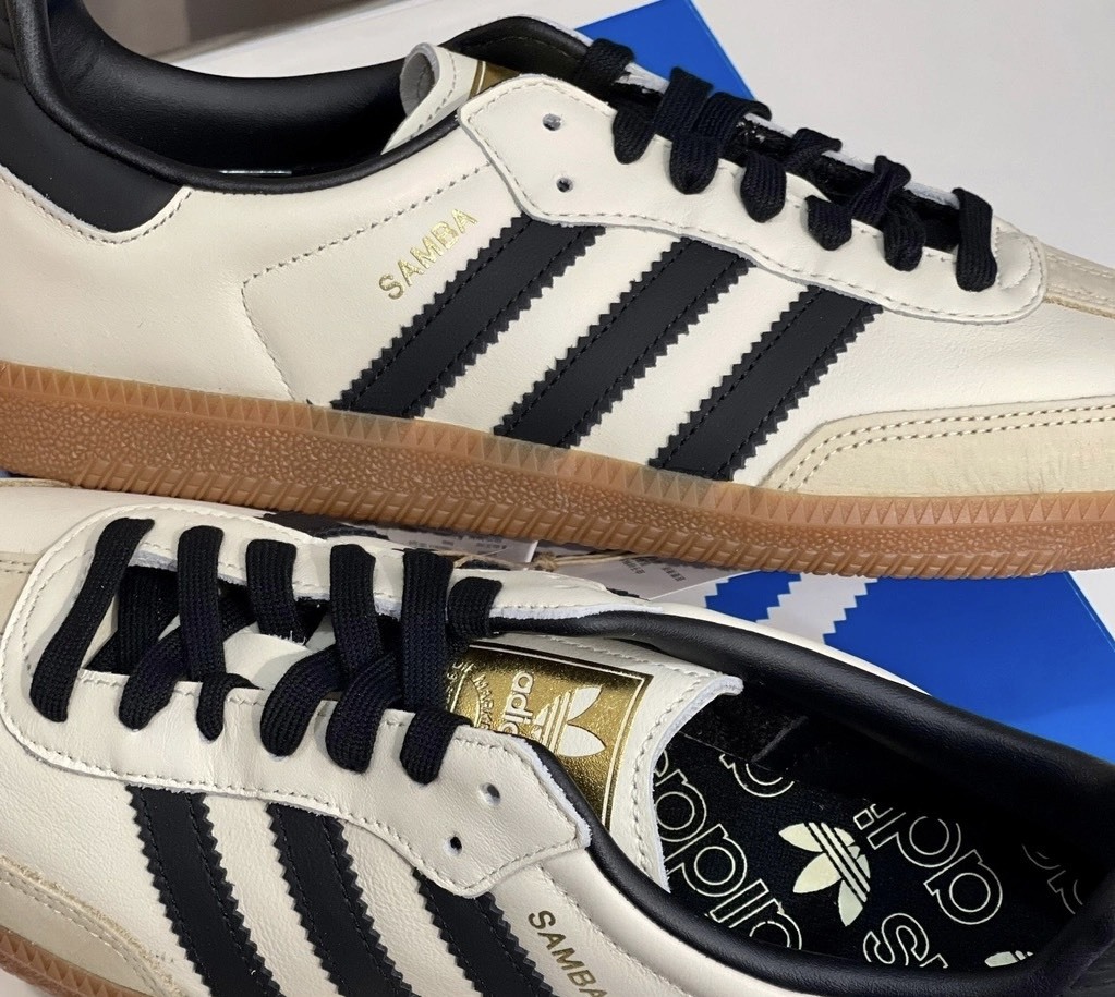 ADIDAS ORIGINALS SAMBA 奶油黑金 焦糖底 女鞋 ID0478