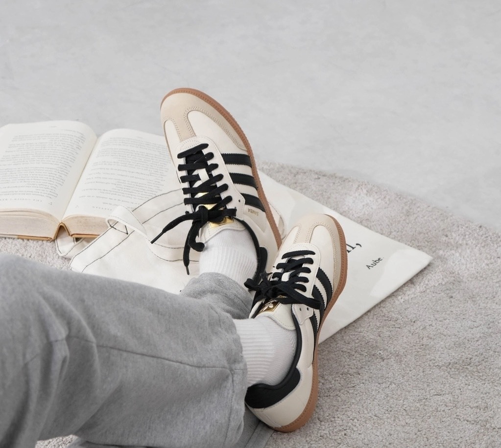 ADIDAS ORIGINALS SAMBA 奶油黑金 焦糖底 女鞋 ID0478