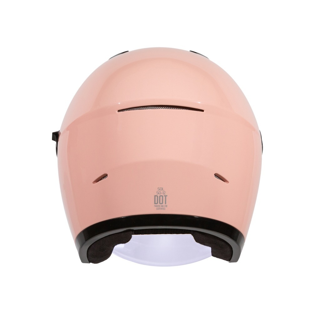 SOL SO-12 珊瑚橘 素色 3/4罩式 內墨片