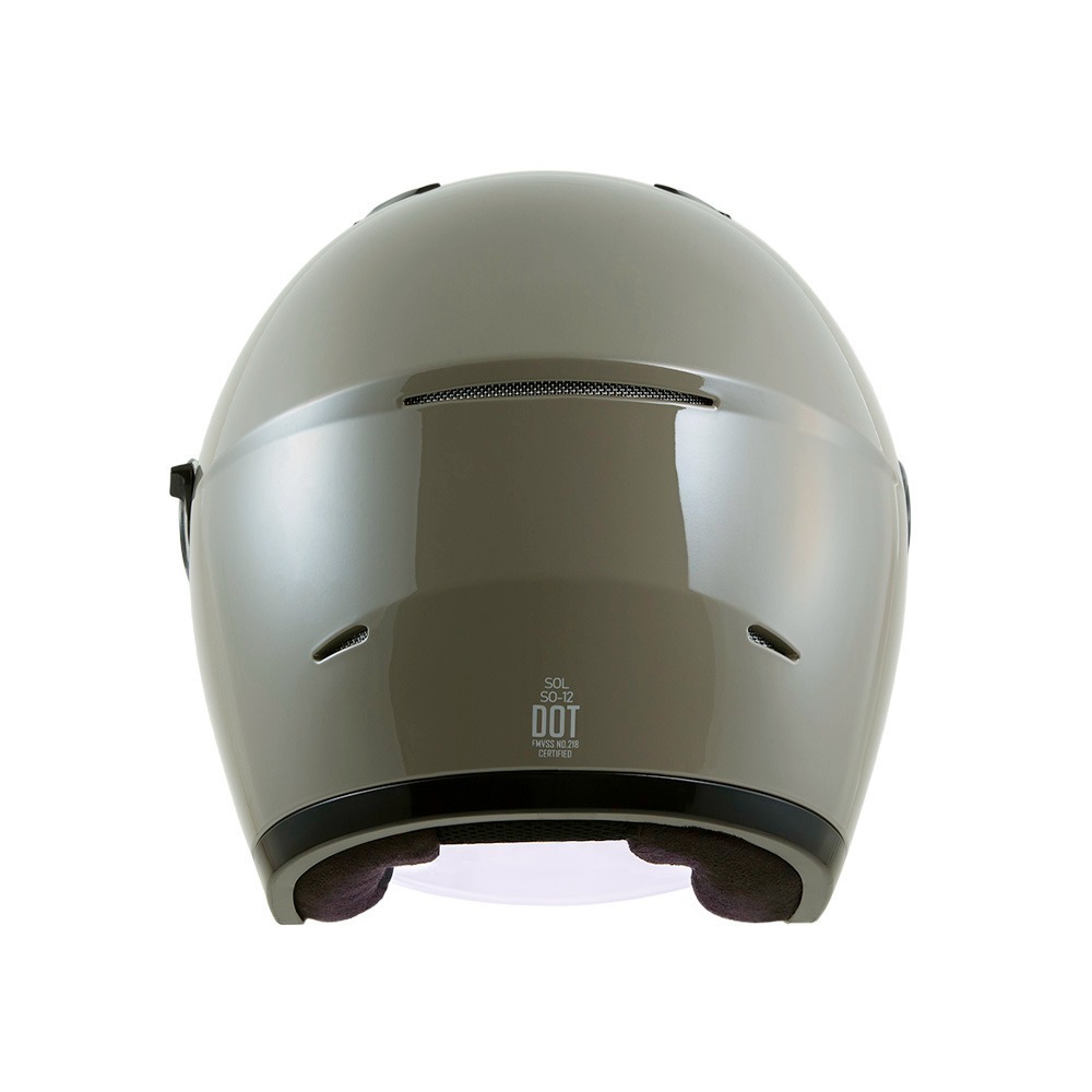 SOL SO-12 煙燻茶 素色 3/4罩式 內墨片