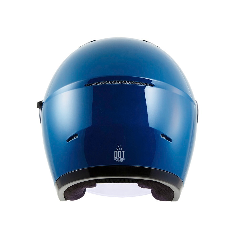 SOL SO-12 沉靜藍 素色 3/4罩式 內墨片