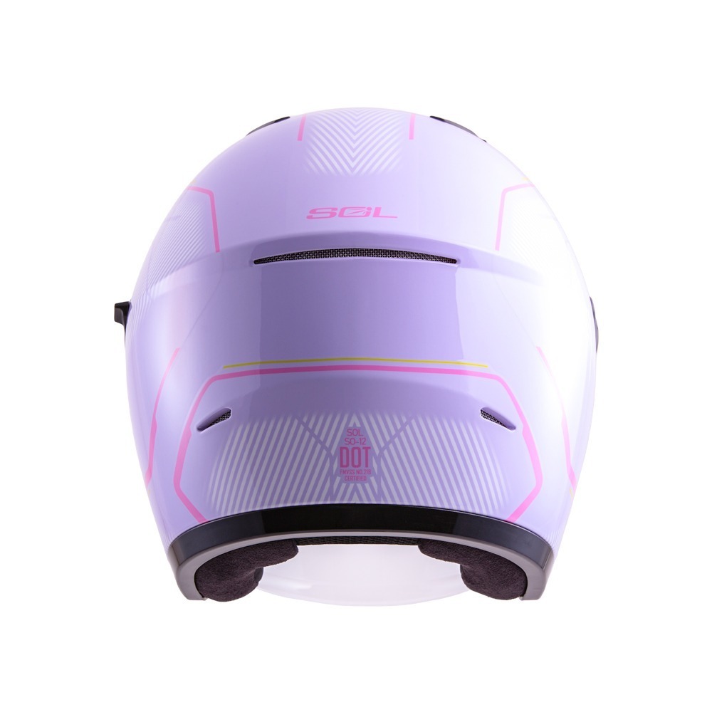 SOL SO-12 極光 紫/粉 彩繪 3/4罩式 內墨片