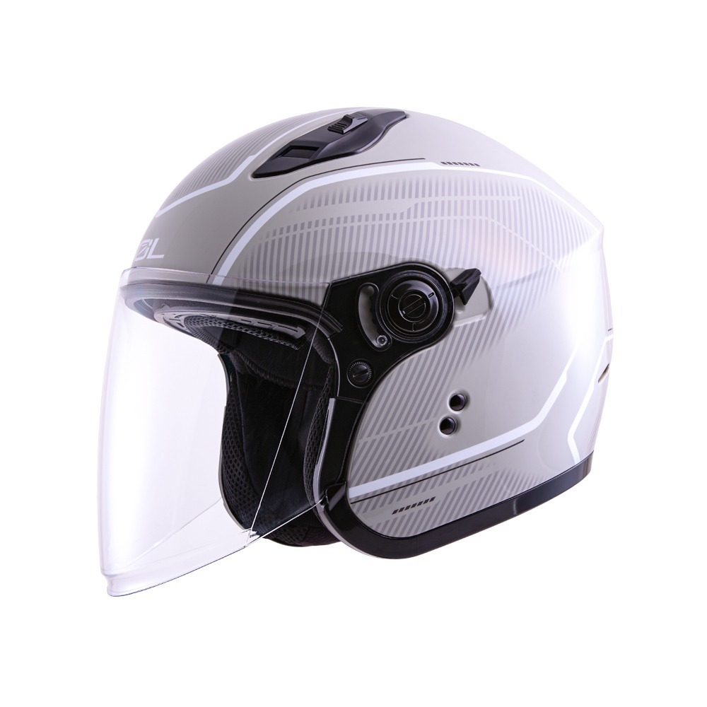 SOL SO-12 極光 灰/白 彩繪 3/4罩式 內墨片