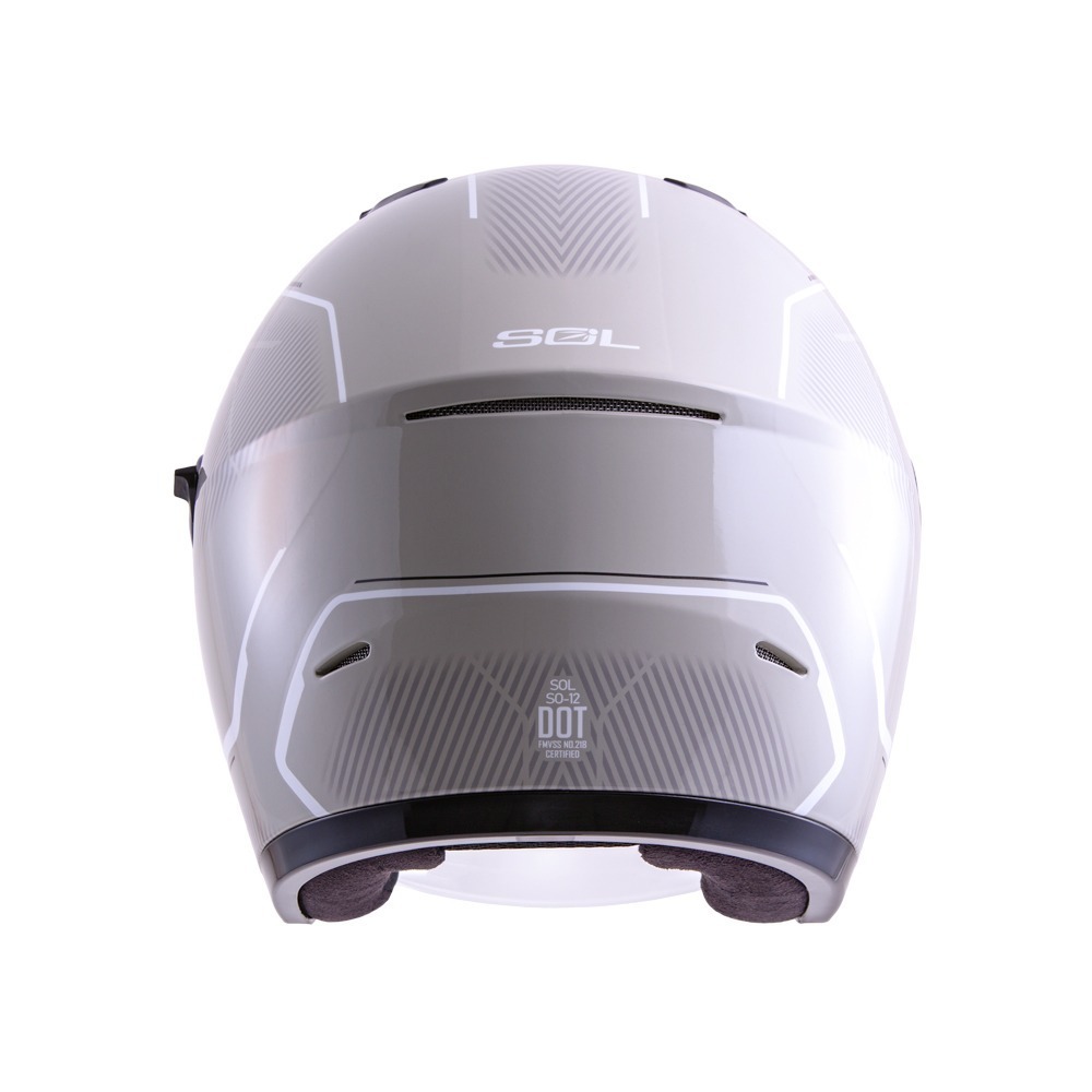 SOL SO-12 極光 灰/白 彩繪 3/4罩式 內墨片