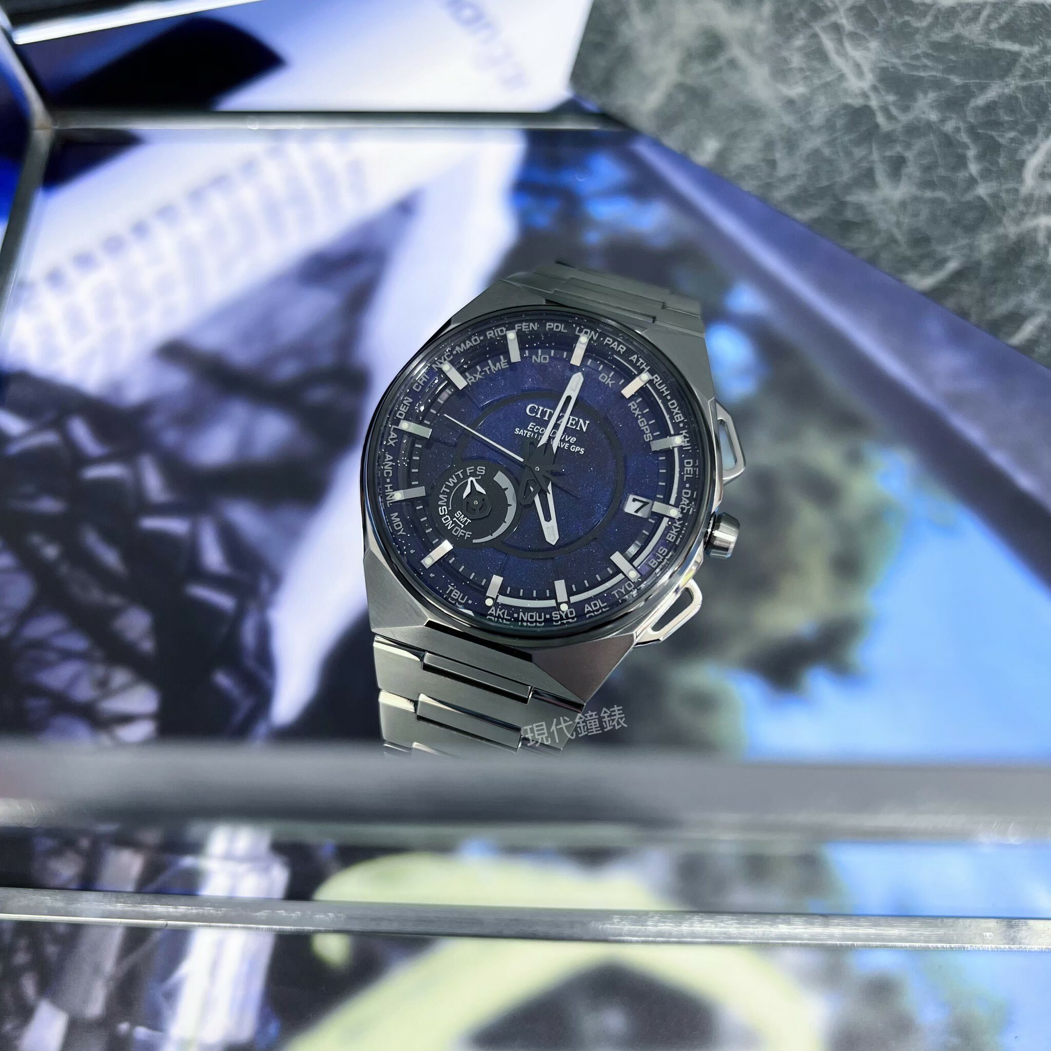 【CITIZEN星辰】GPS衛星對時 限量星際藍鈦金屬男錶CC3097-52L 45.4mm 現代鐘錶