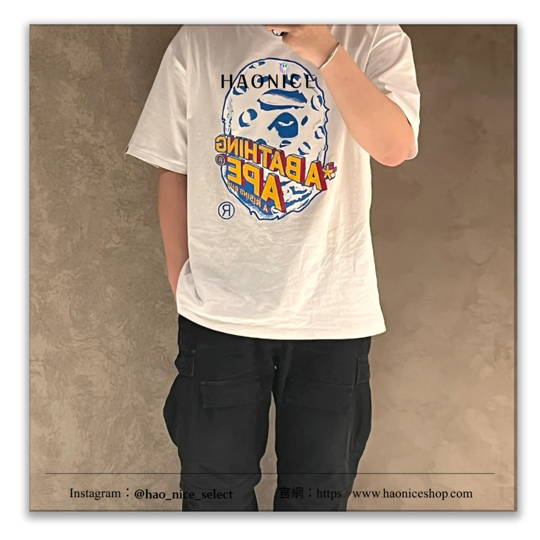 【HAO NICE 】香港經銷商🇭🇰100%日本🇯🇵正品 日本潮流 Bape月球經典猿人頭 漫畫風火箭字母 百搭款🔥XX021