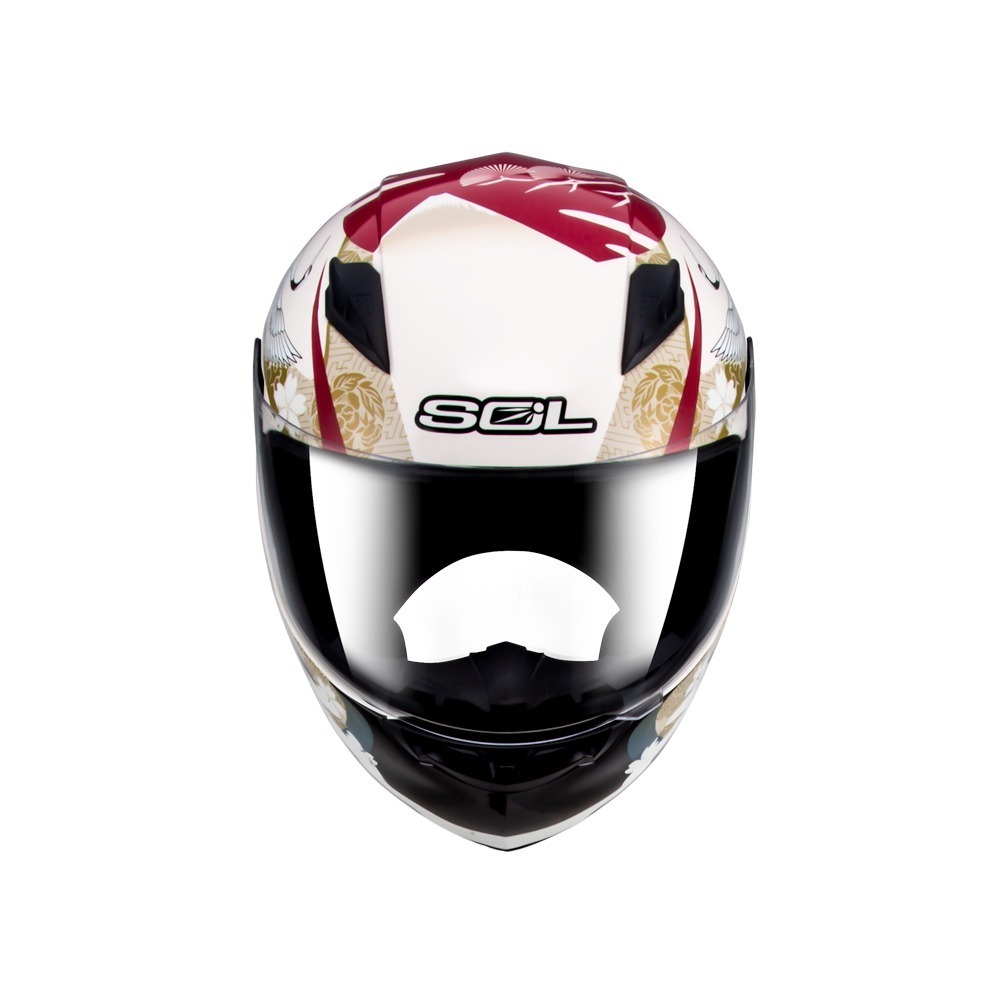 SOL SF-2M 浮世繪 米白/紅 彩繪 全罩式安全帽