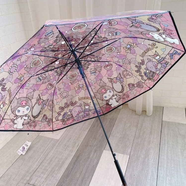 25023-KU Sanrio Kuromi 彩繪風玻璃畫雨傘 #JP-JP25-32489