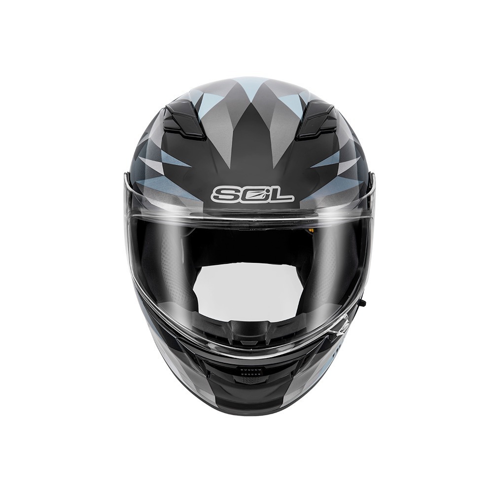 SOL SF-6 獨角獸 黑/銀 彩繪 全罩式安全帽 內墨片