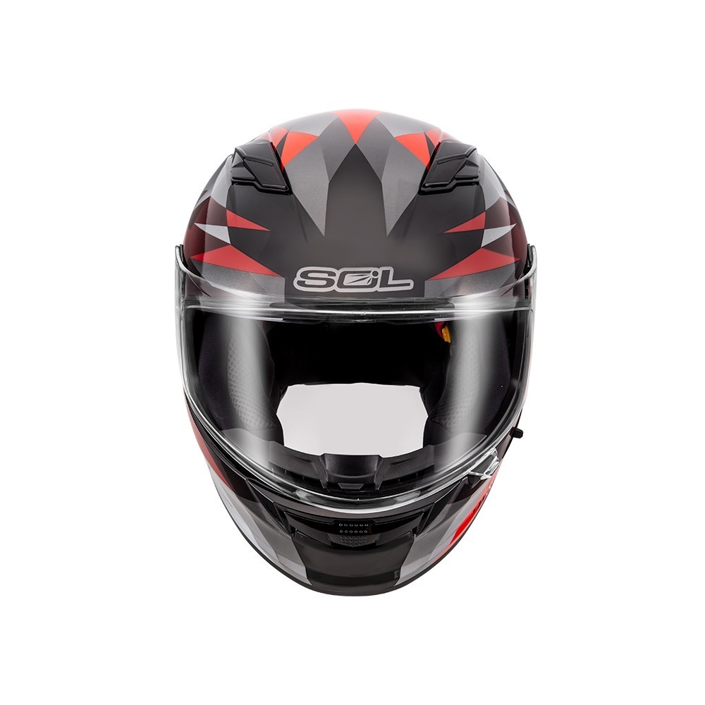 SOL SF-6 獨角獸 黑/紅 彩繪 全罩式安全帽 內墨片