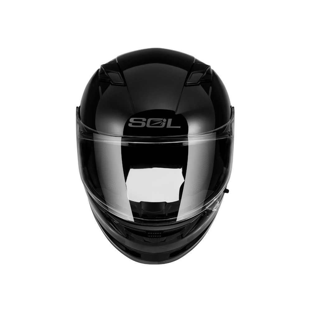 SOL SF-6 亮光黑 素色 全罩式安全帽 內墨片