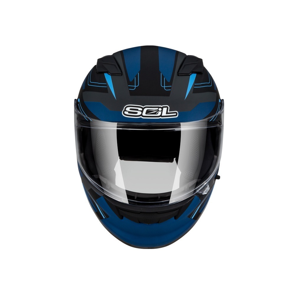 SOL SF-6 超新星 消光灰/黑藍 全罩式安全帽 內墨片