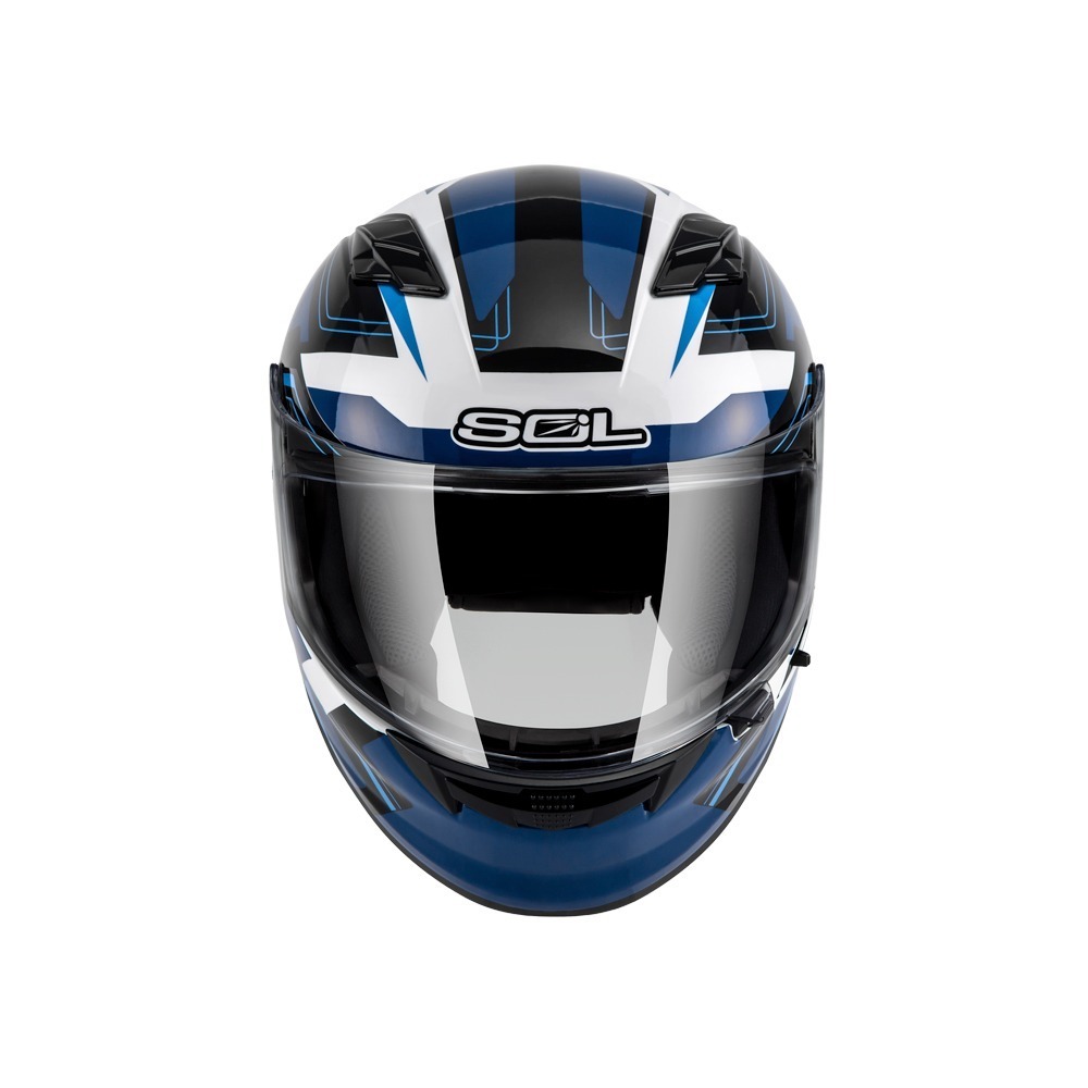 SOL SF-6 超新星 白/藍 彩繪 全罩式安全帽 內墨片