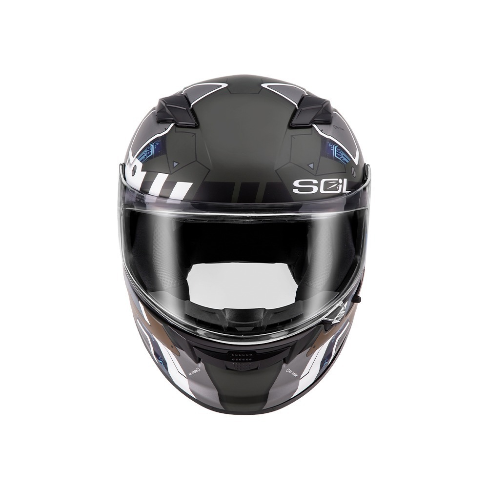 SOL SF-6 機動裝甲 消光墨綠/棕 彩繪 全罩式安全帽 內墨片