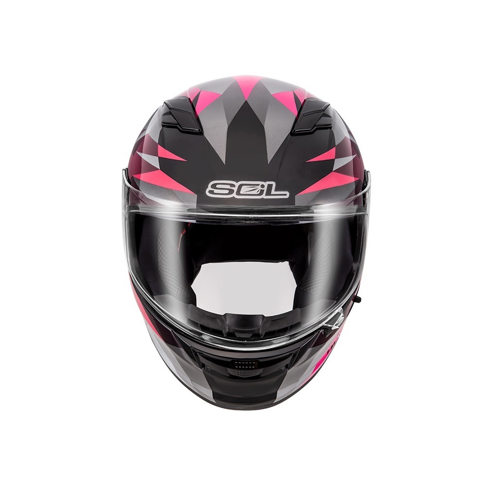 SOL SF-6 獨角獸 黑/粉 彩繪 全罩式安全帽 內墨片