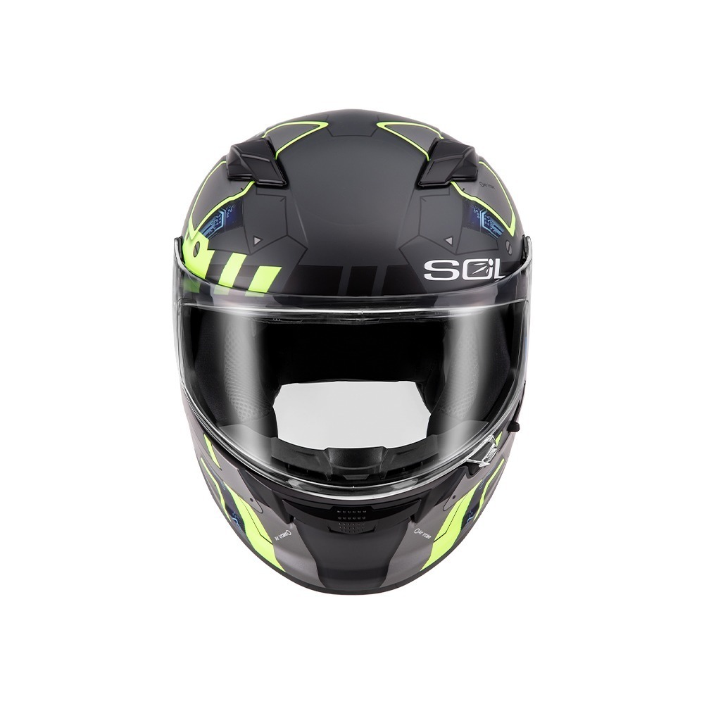 SOL SF-6 機動裝甲 消光灰/銀 彩繪 全罩式安全帽 內墨片