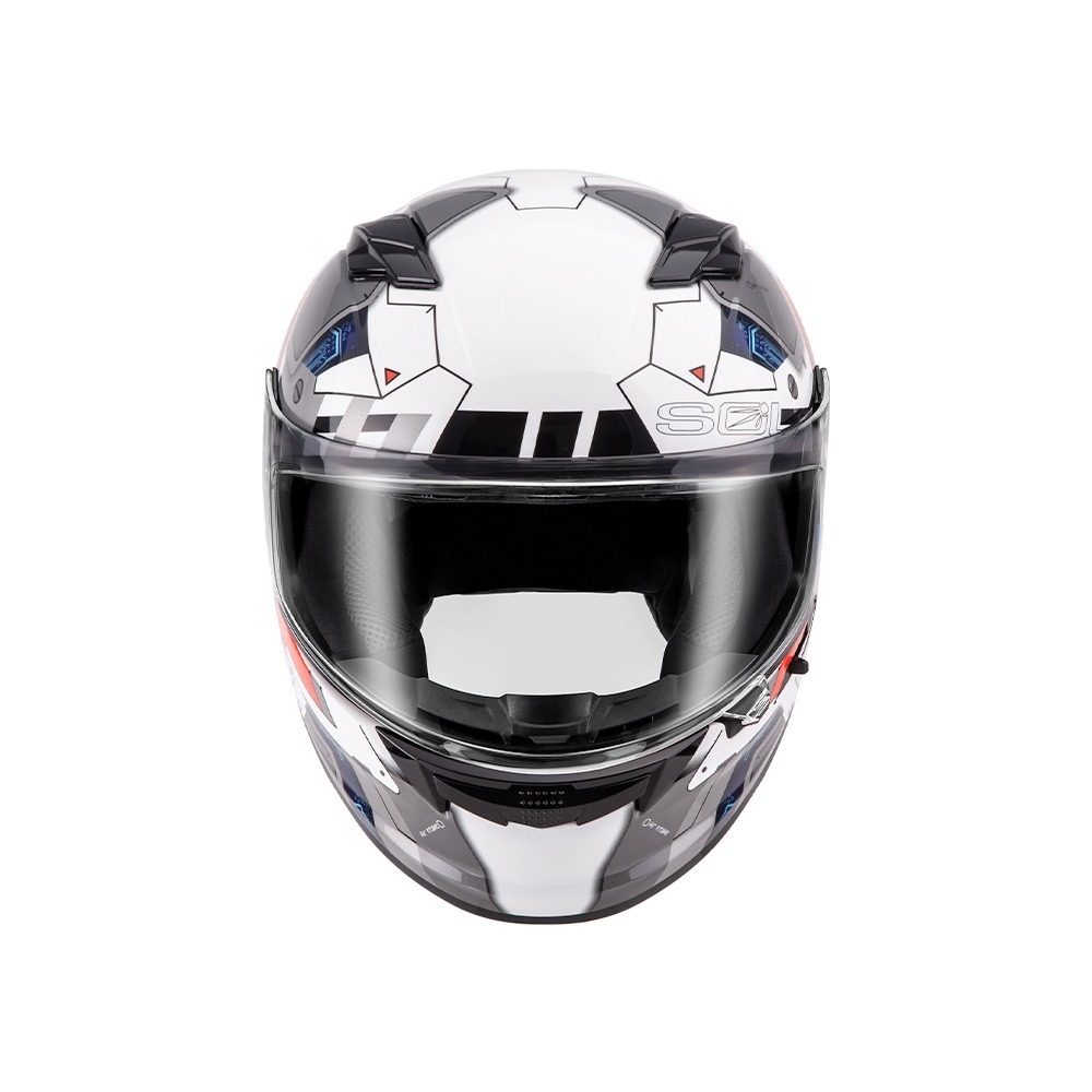 SOL SF-6 機動裝甲 白/紅 彩繪 全罩式安全帽 內墨片
