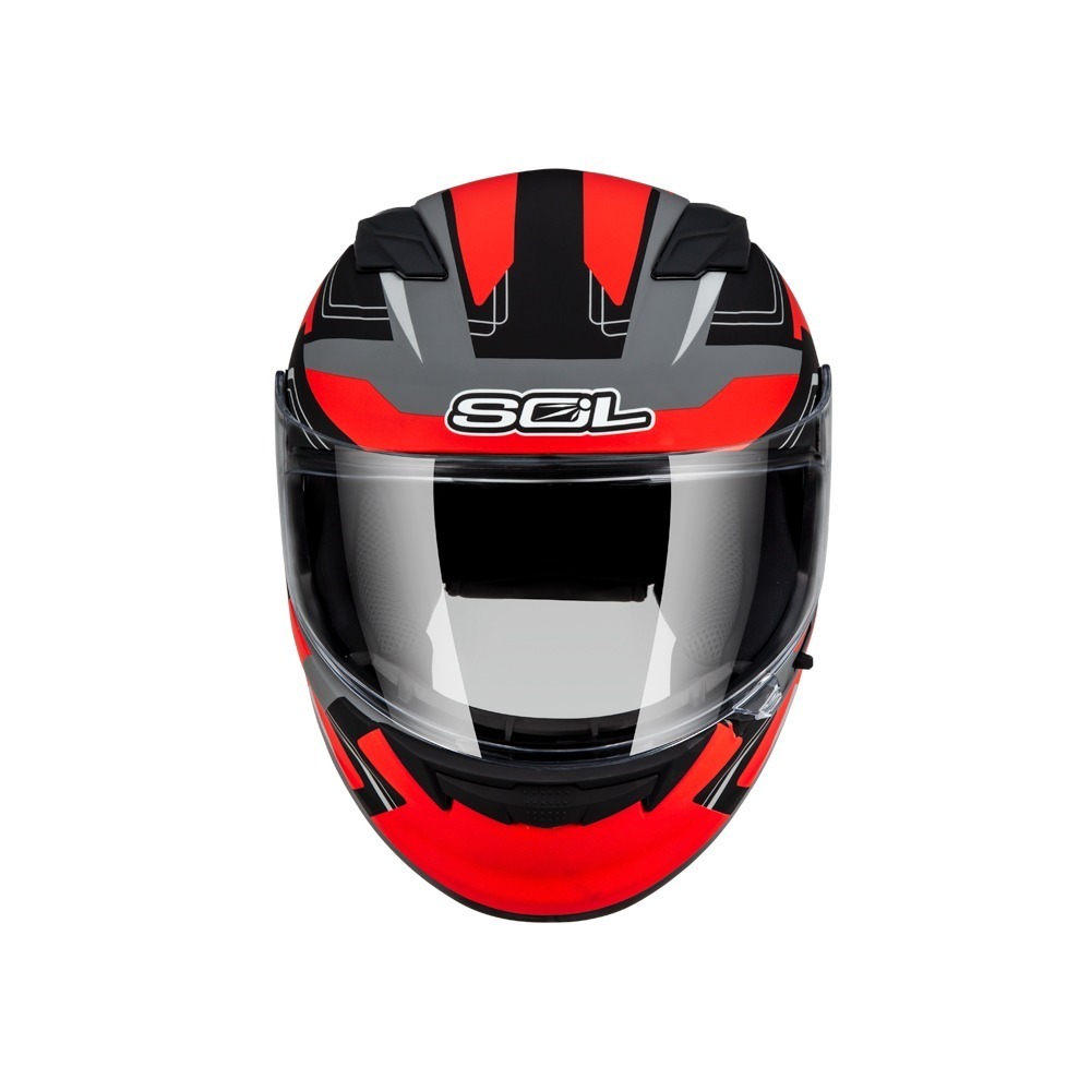 SOL SF-6 超新星 消光灰/黑紅 全罩式安全帽 內墨片