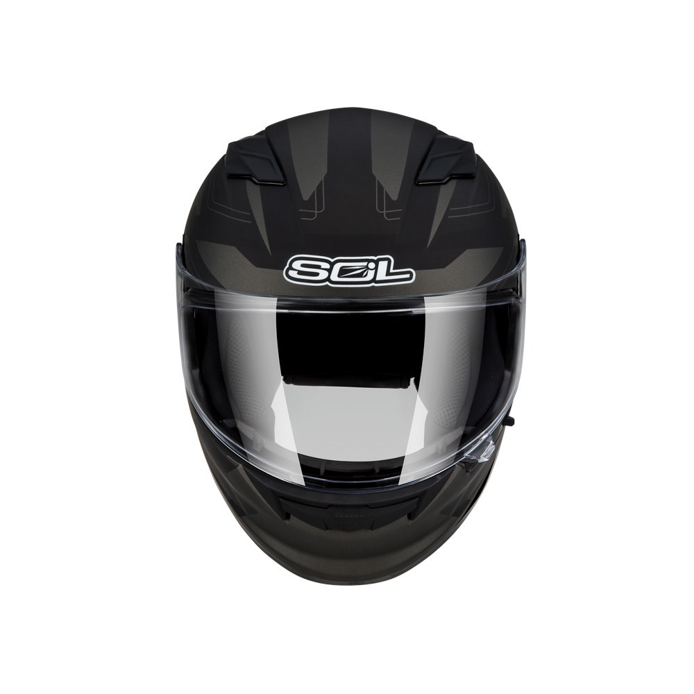 SOL SF-6 超新星 消光黑/銀 全罩式安全帽 內墨片