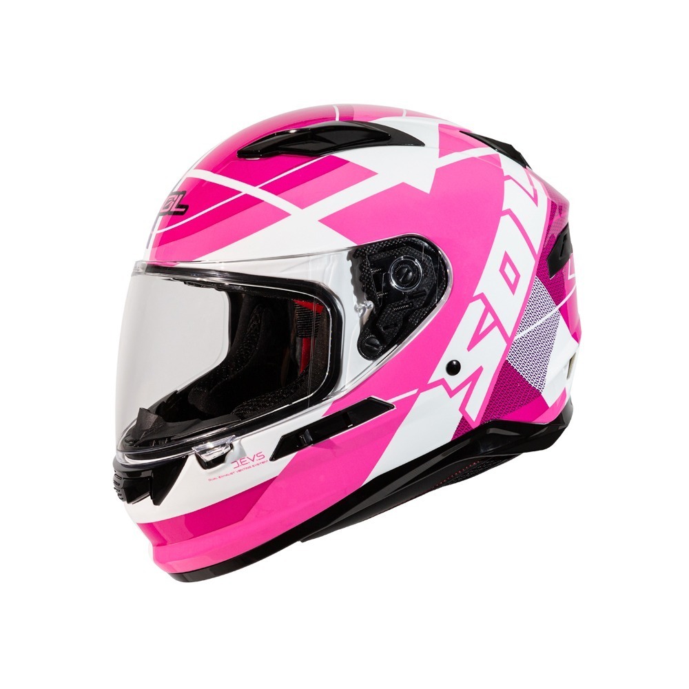 SOL SF-6 超視界 白/紫粉 全罩式安全帽 內墨片