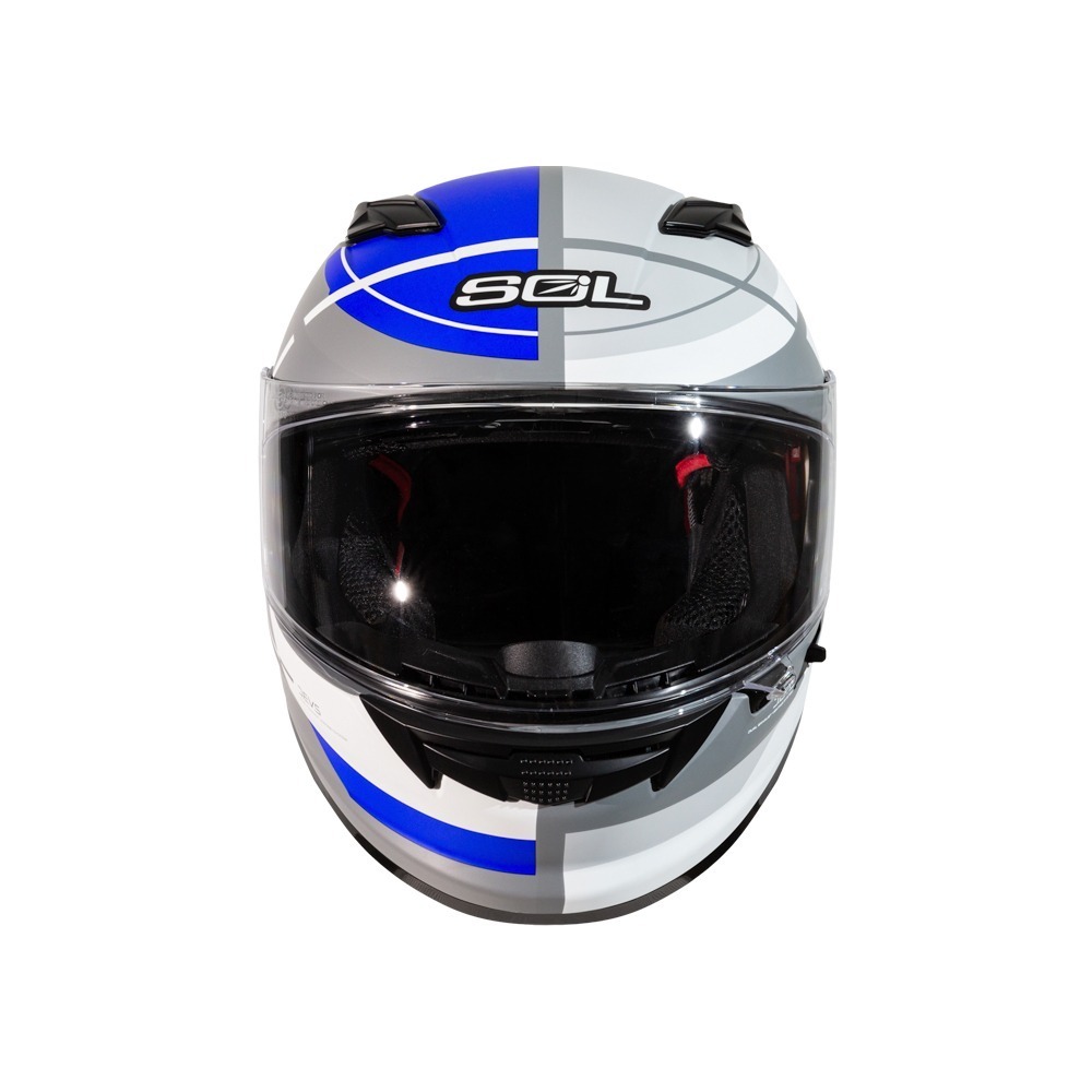 SOL SF-6 超視界 消光灰/藍灰 全罩式安全帽 內墨片