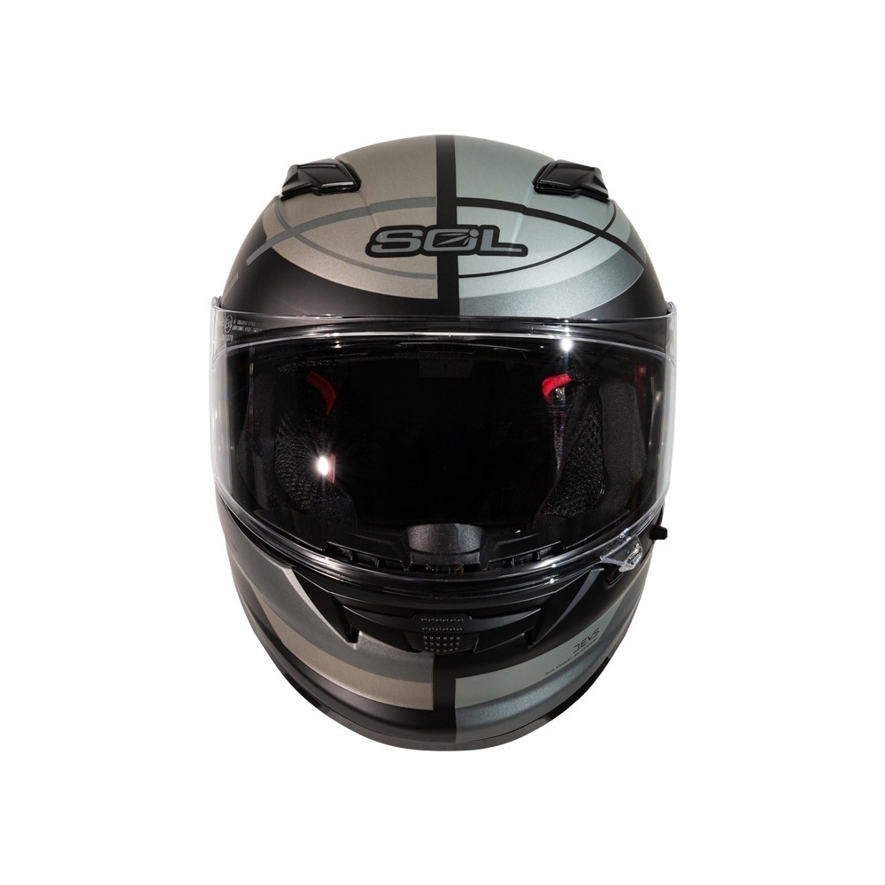 SOL SF-6 超視界 消光黑/銀 全罩式安全帽 內墨片