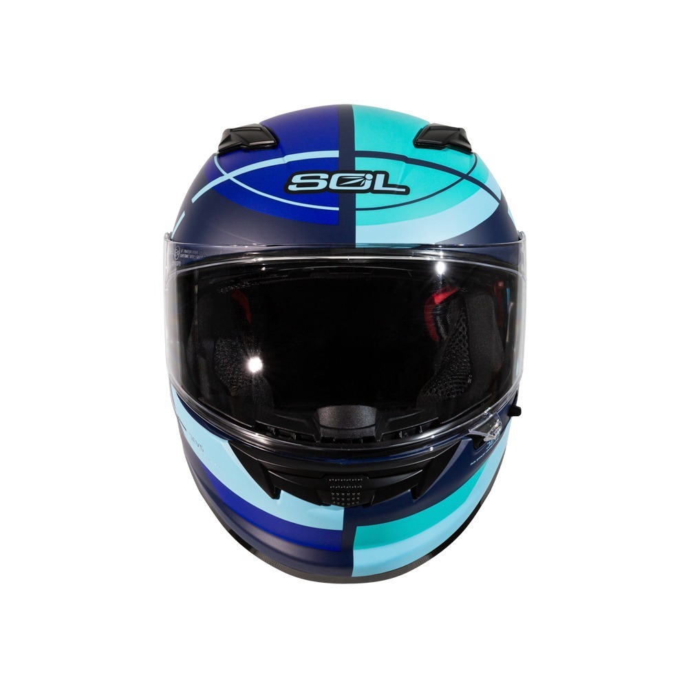 SOL SF-6 超視界 消光藍/綠 全罩式安全帽 內墨片