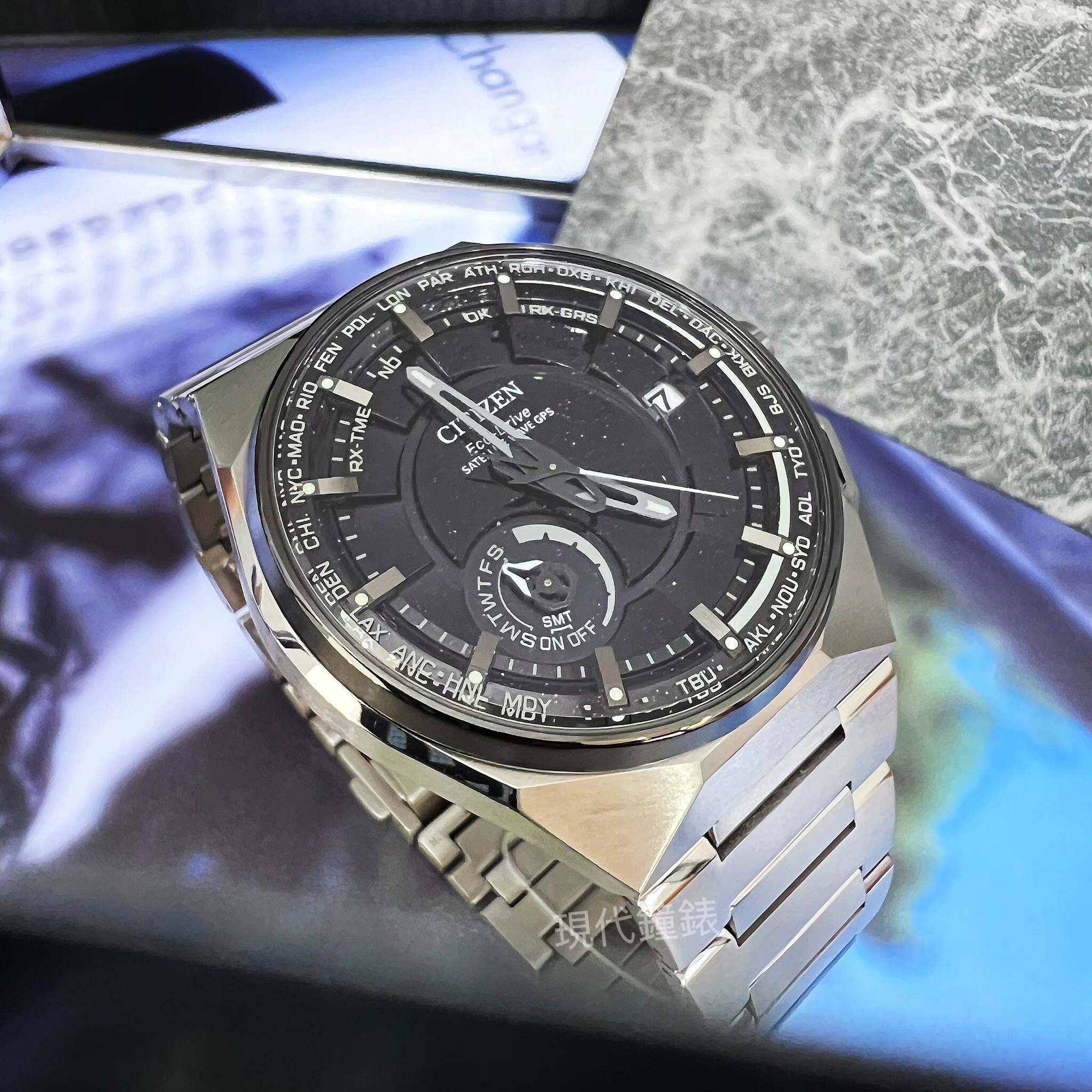 【CITIZEN星辰】GPS衛星對時 限量星際黑鈦金屬男錶CC3097-52E 45.4mm 現代鐘錶