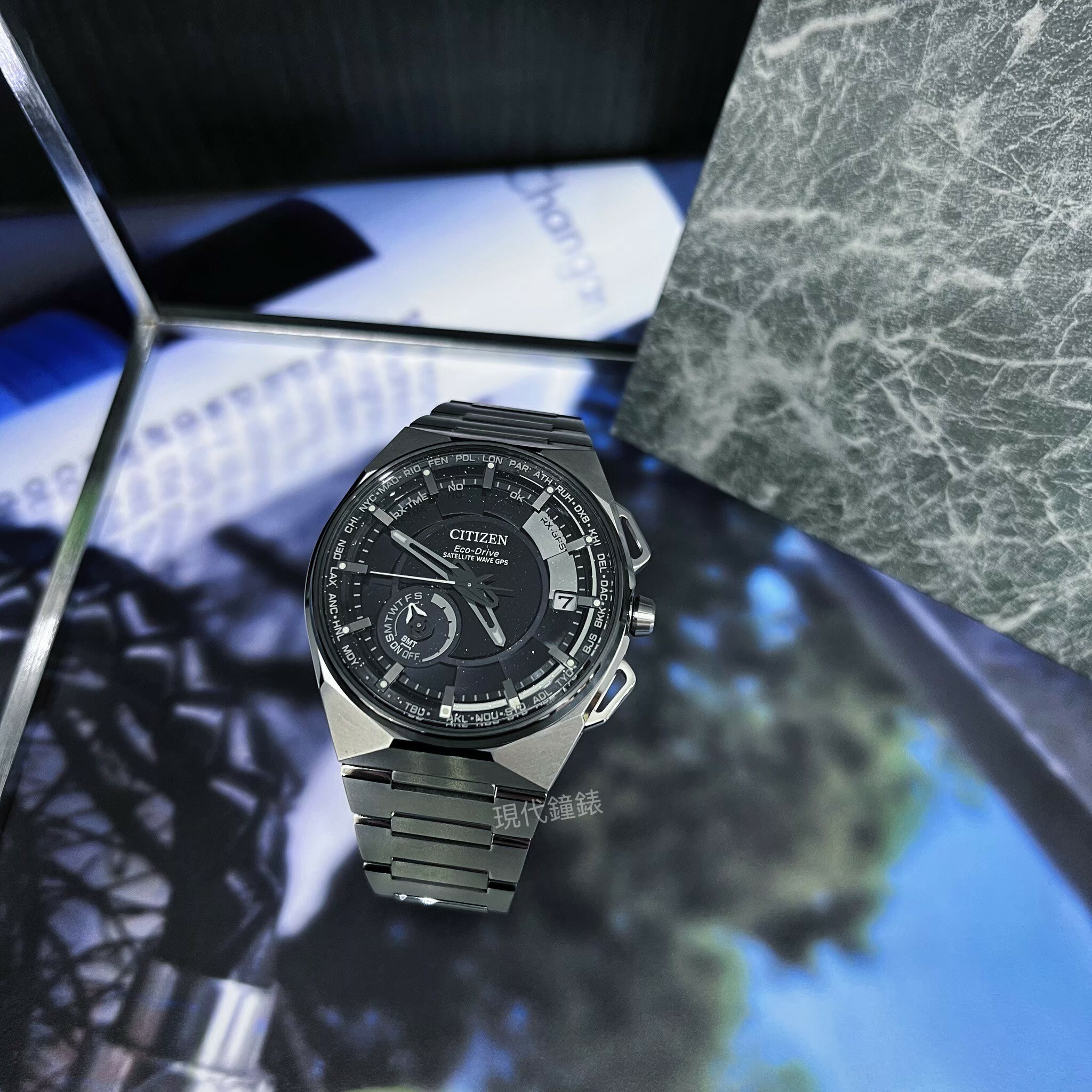 【CITIZEN星辰】GPS衛星對時 限量星際黑鈦金屬男錶CC3097-52E 45.4mm 現代鐘錶