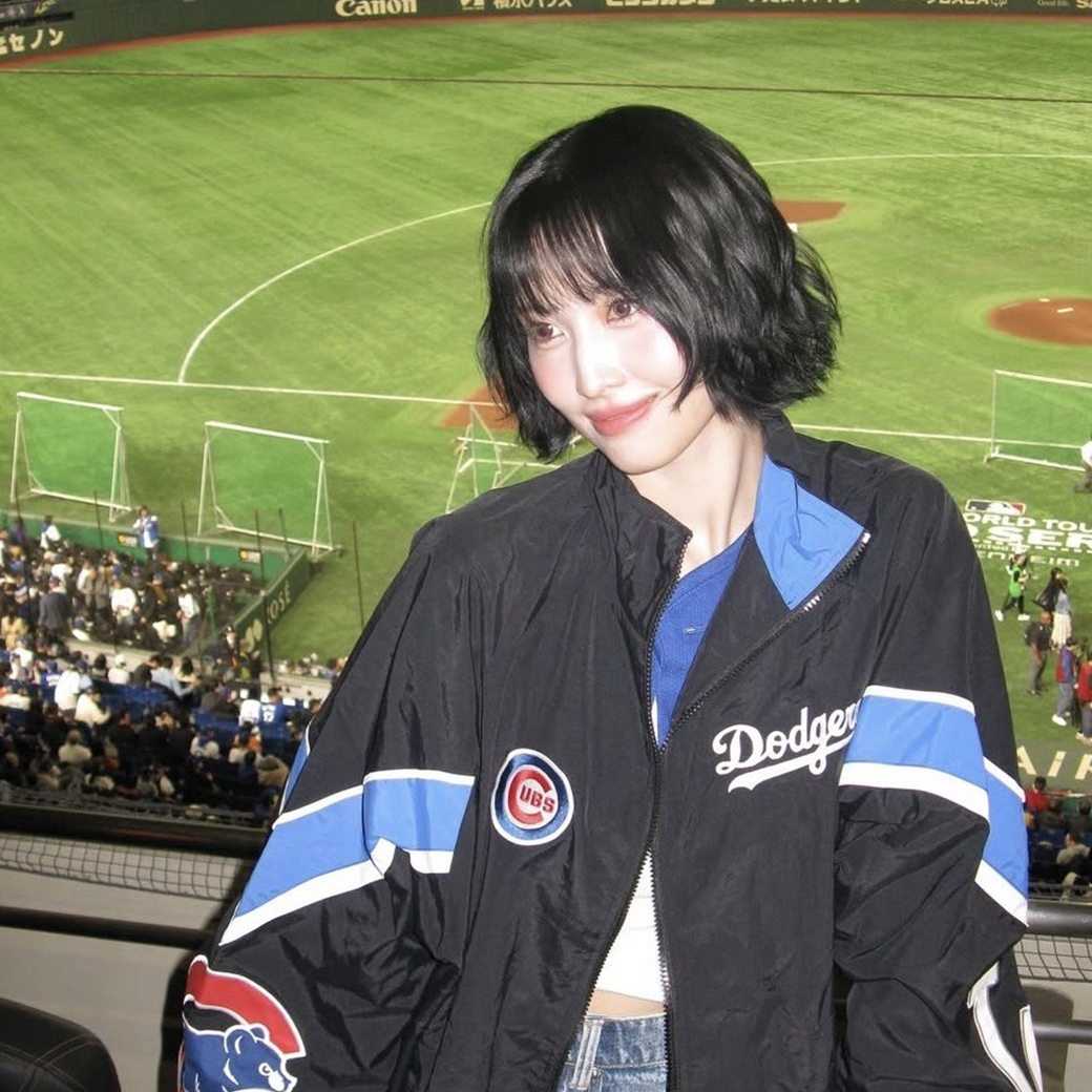 MLB TOKYO SERIES 2025 MISAMO Momo同款 芝加哥小熊/洛杉磯道奇 拼接 防風 尼龍 外套 兩色 (男款)