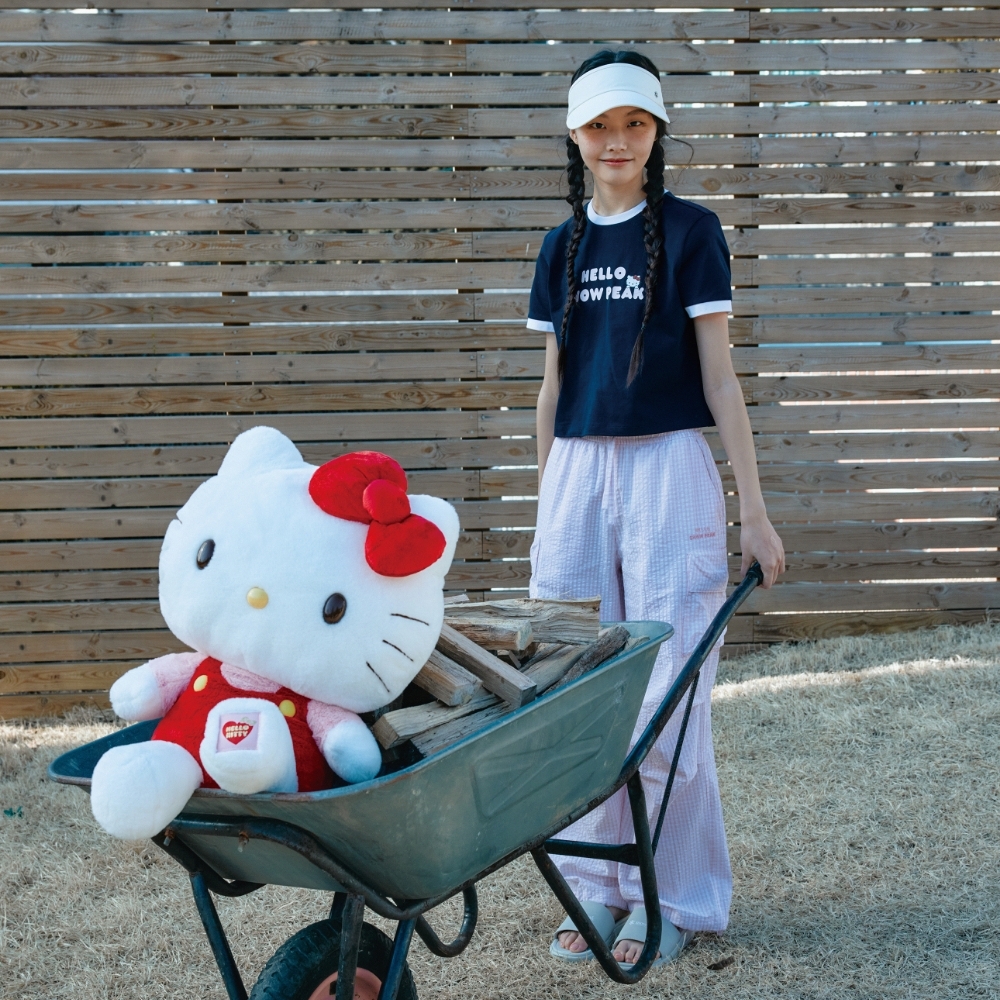 【代購】Snow Peak X Hello Kitty 女 泡泡紗 格紋 休閒 長褲 S25MWFPT83