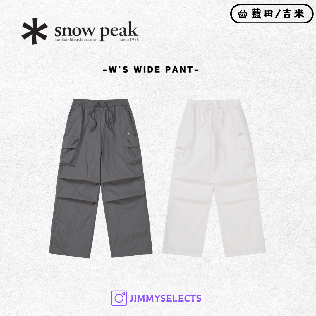 【代購】Snow Peak X Hello Kitty 女 Wide Pant 寬褲 長褲 S25MWFPT81
