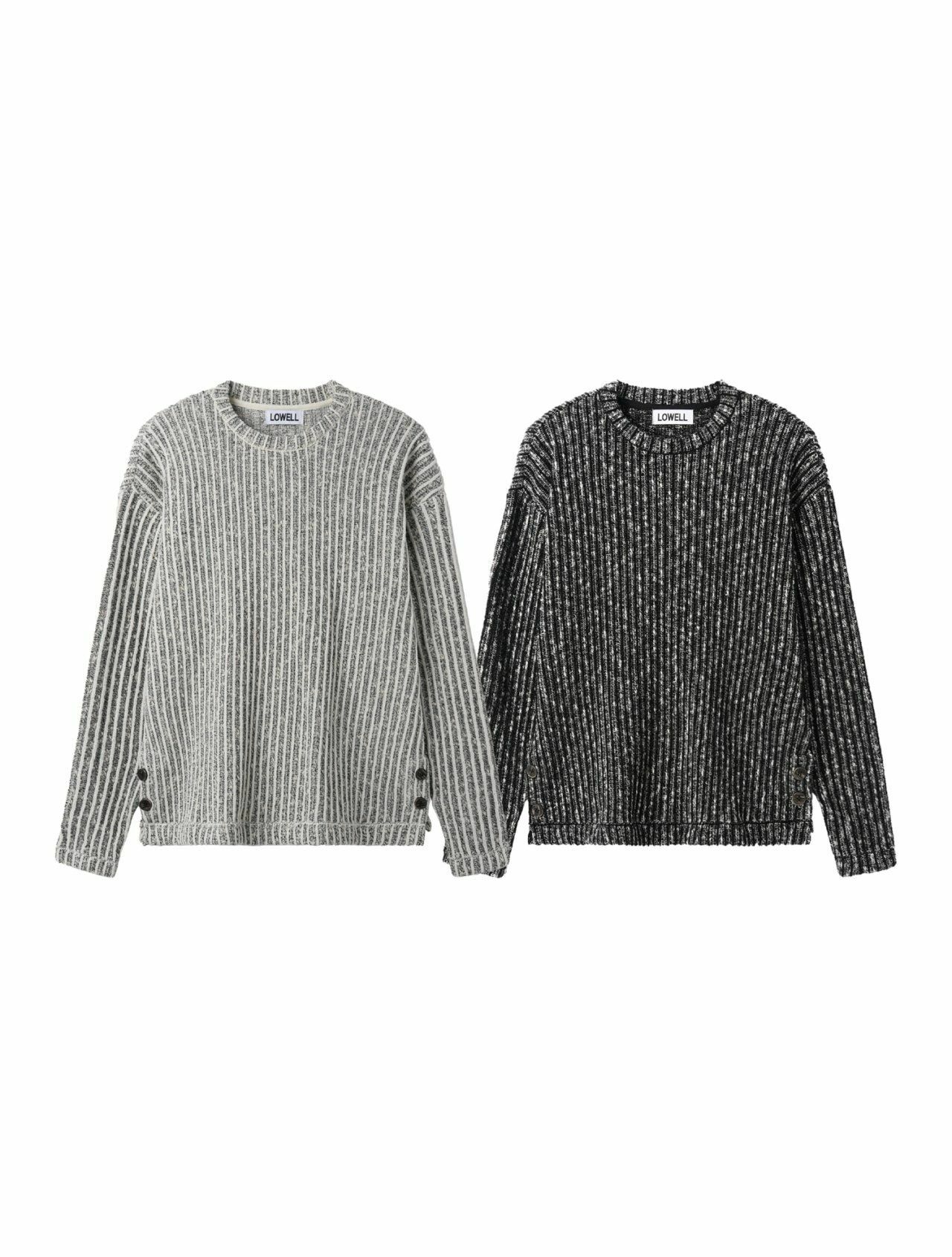 圓領直紋針織衫 Lowell-034T