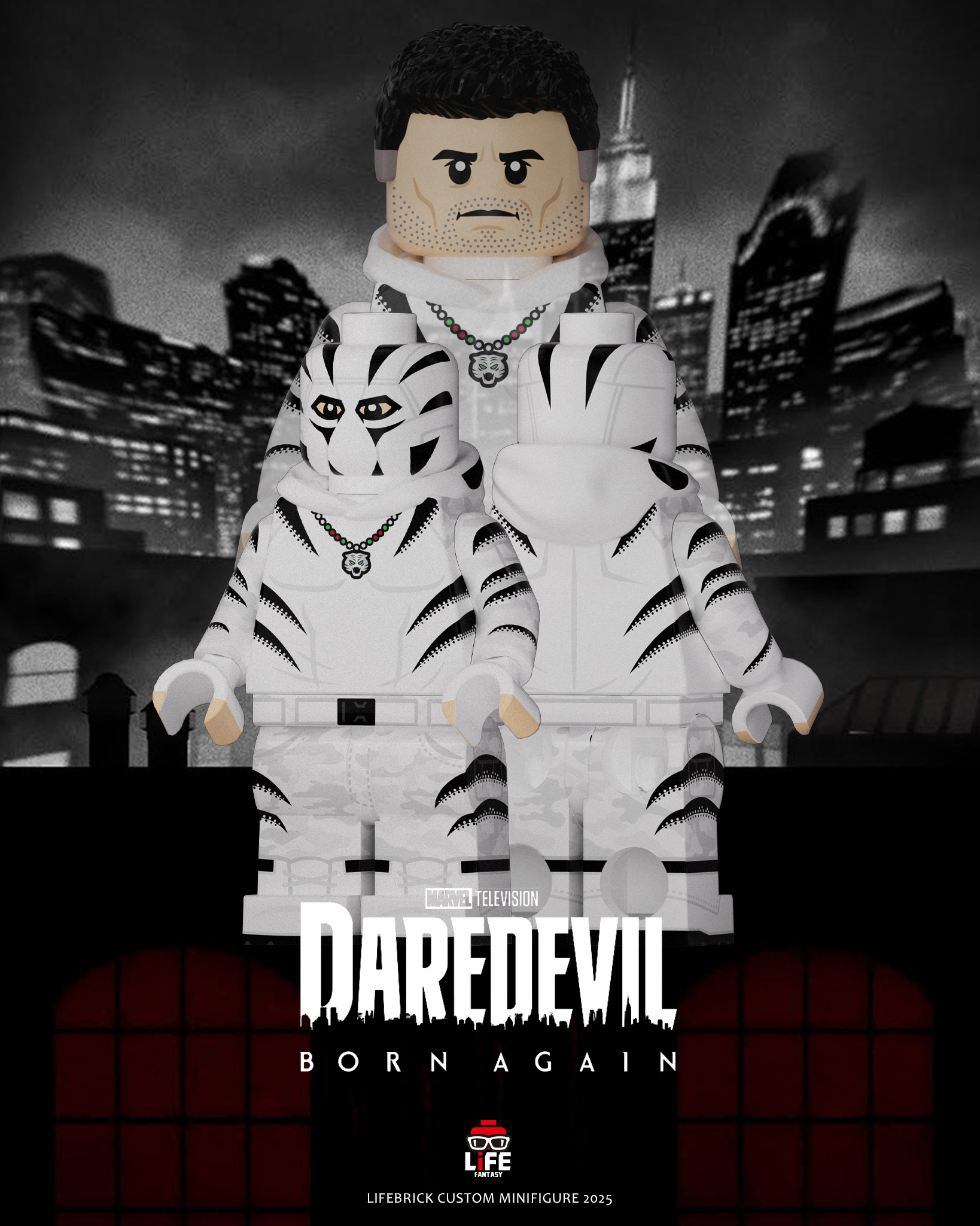 [Life Brick][Preorder] White Tiger [PADprinted]