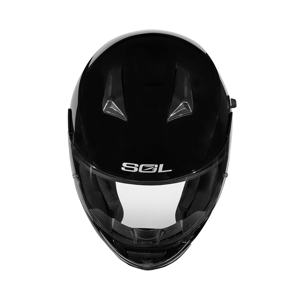 SOL SF-7 亮光黑 素色 全罩式安全帽 內墨片