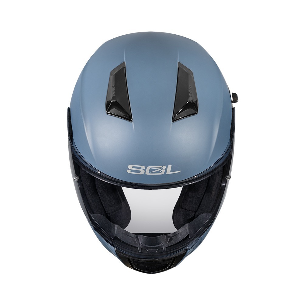 SOL SF-7 消光藍 素色 全罩式安全帽 內墨片
