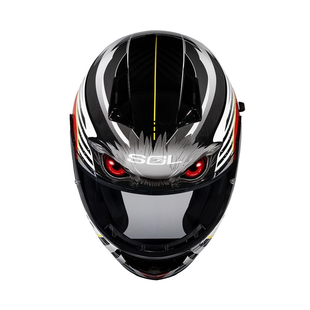 SOL SF-7 老鷹 白/紅 彩繪 全罩式安全帽 內墨片