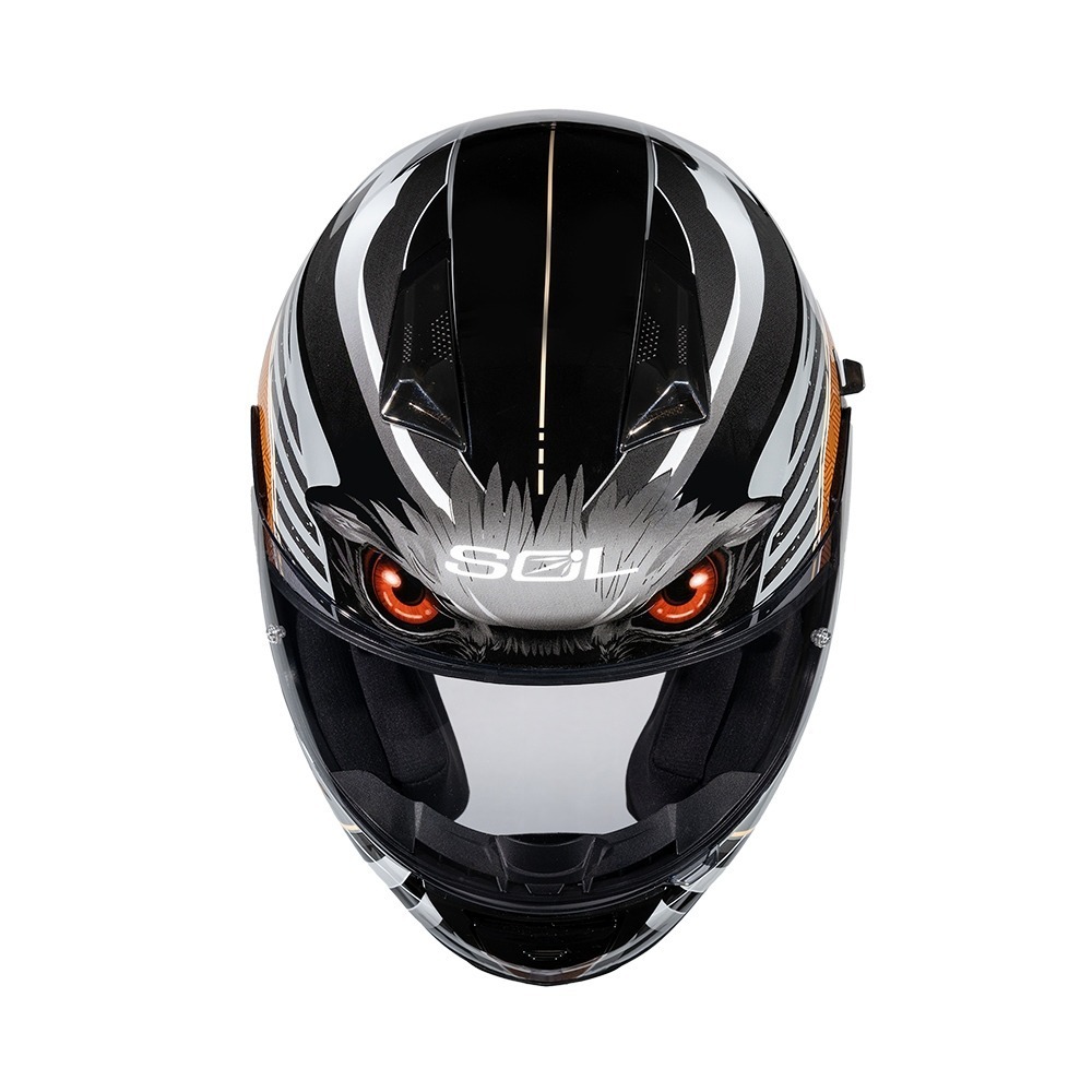 SOL SF-7 老鷹 灰/棕 彩繪 全罩式安全帽 內墨片