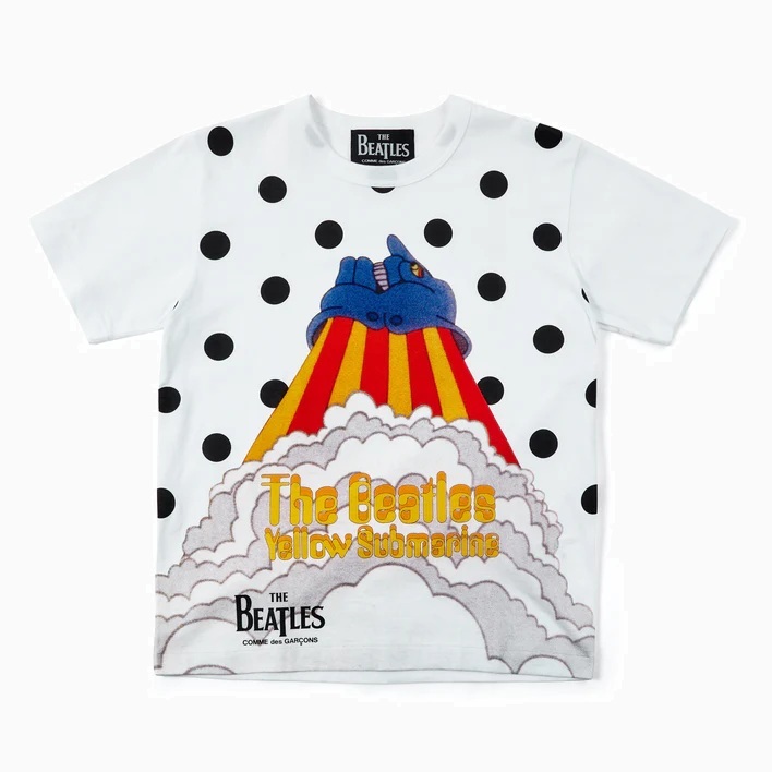COMME DES GARGONS x THE BEATLES BLACK SPOT SUBMARINE T-SHIRT (UNISEX) - WHITE PRE ORDER ITEM (預訂中)
