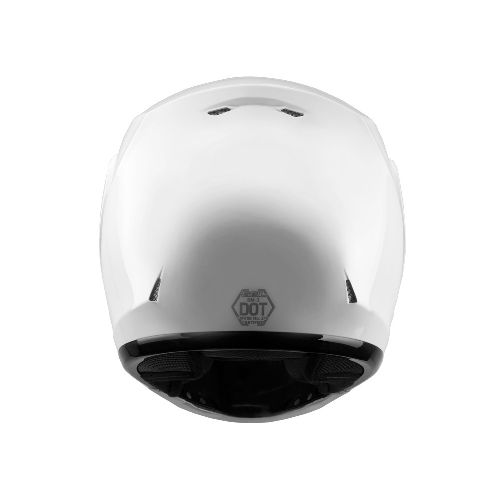 SOL SM-3 亮光白 素色 可掀式安全帽 可樂帽