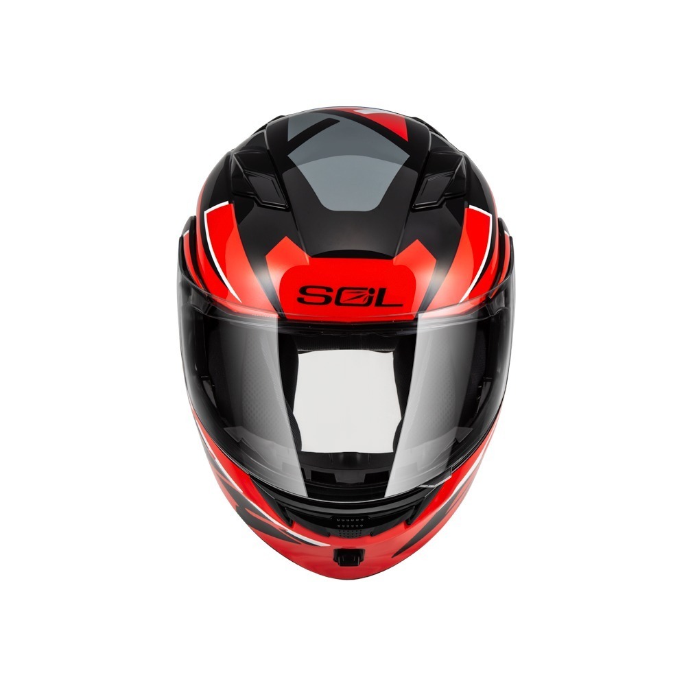 SOL SM-5 裂變 黑/紅 彩繪 可掀式安全帽 可樂帽