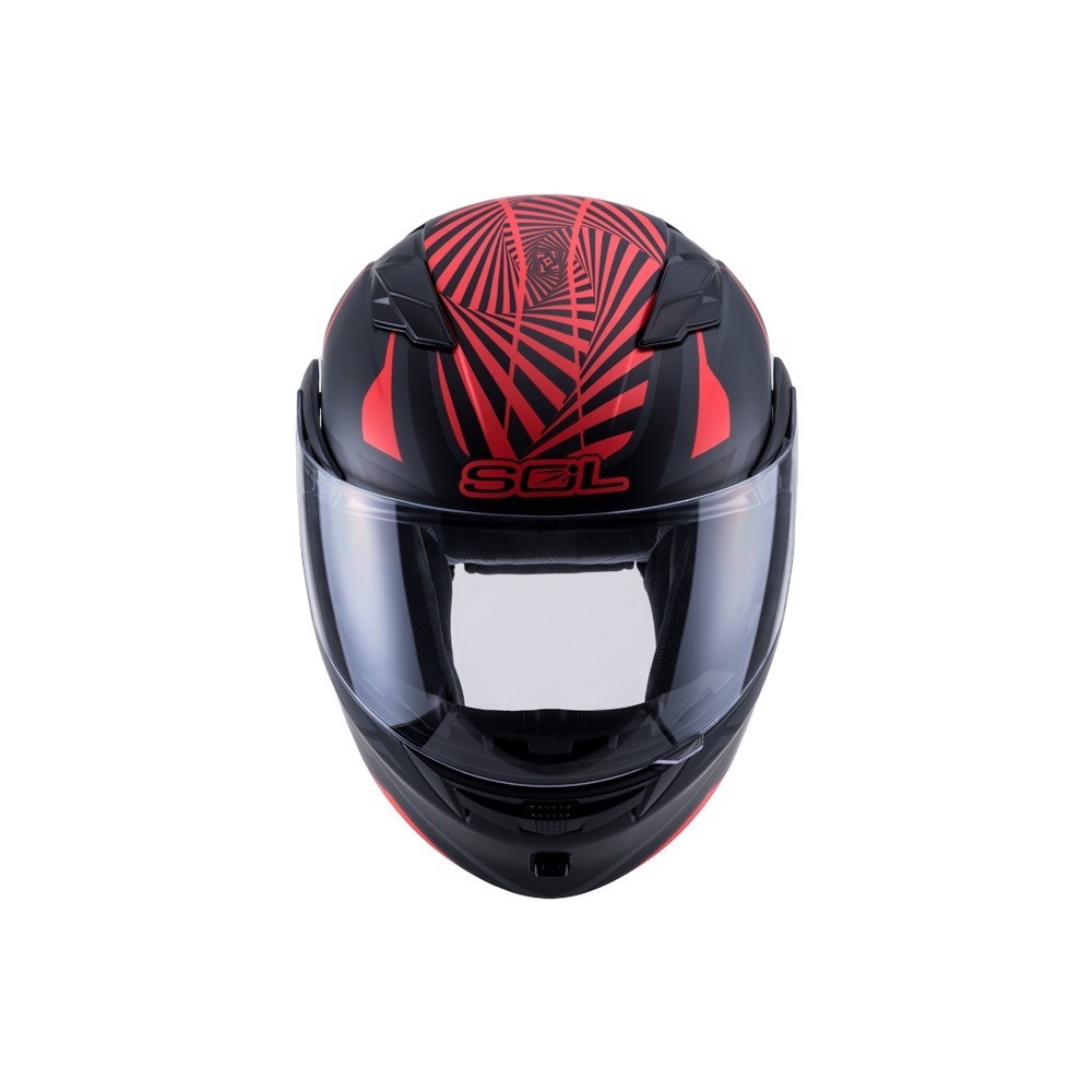 SOL SM-5 迷幻 消光灰/紅 彩繪 可掀式安全帽 可樂帽