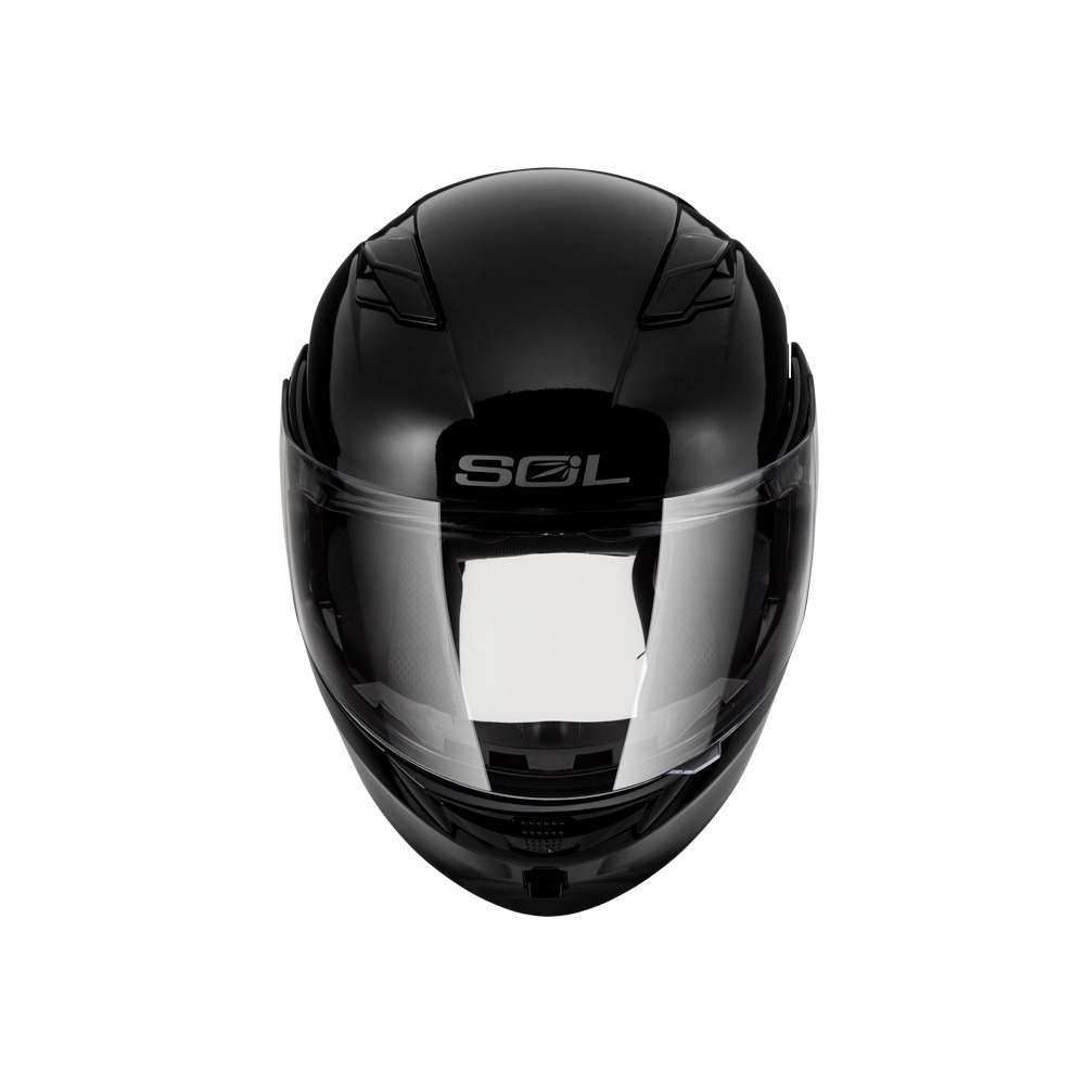 SOL SM-5 亮光黑 素色 可掀式安全帽 可樂帽