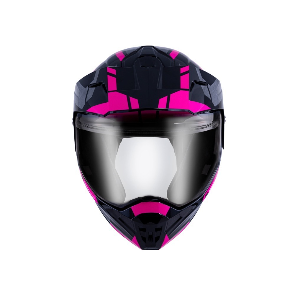 SOL SM-6P 前衛者 黑/粉 彩繪 複合可掀式安全帽 內墨片